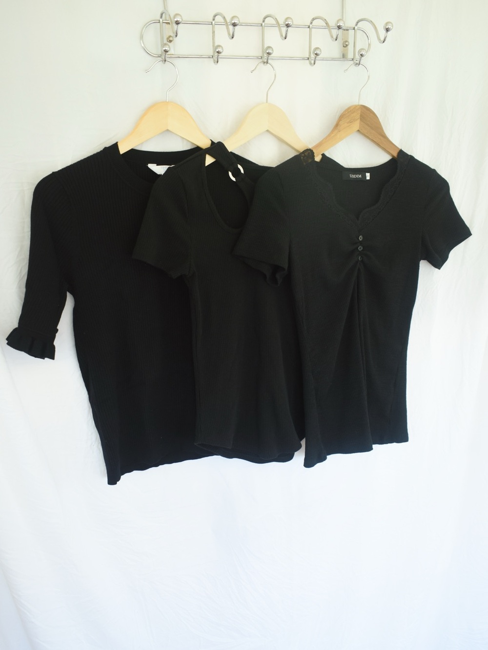 Black Women's Rib Knit Top Bundle